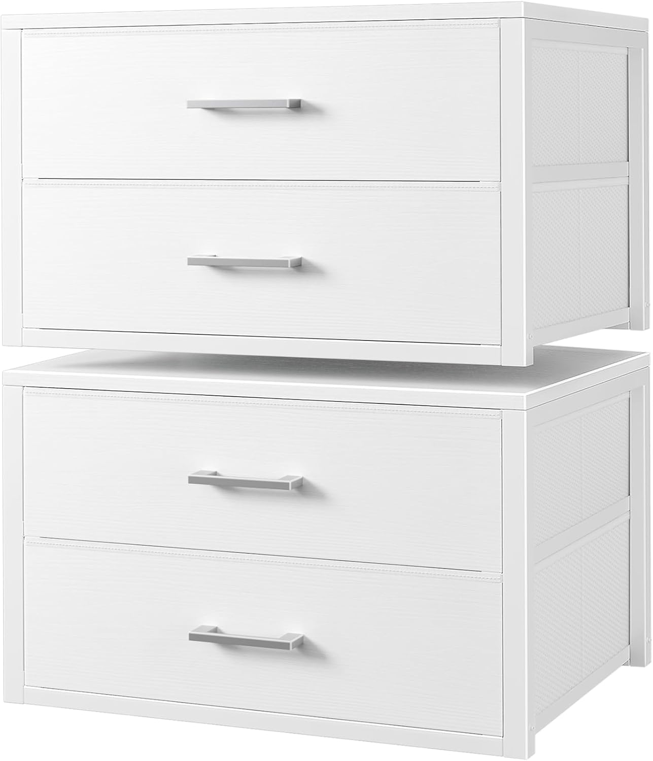 Drawer Dresser White - Stackable Storage Drawers Closet Organizers and