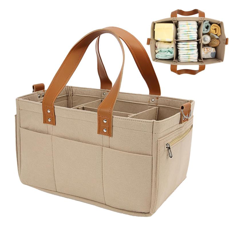 Baby Nursery Backpack - Diaper Organizer Felt Large Capacity Baby