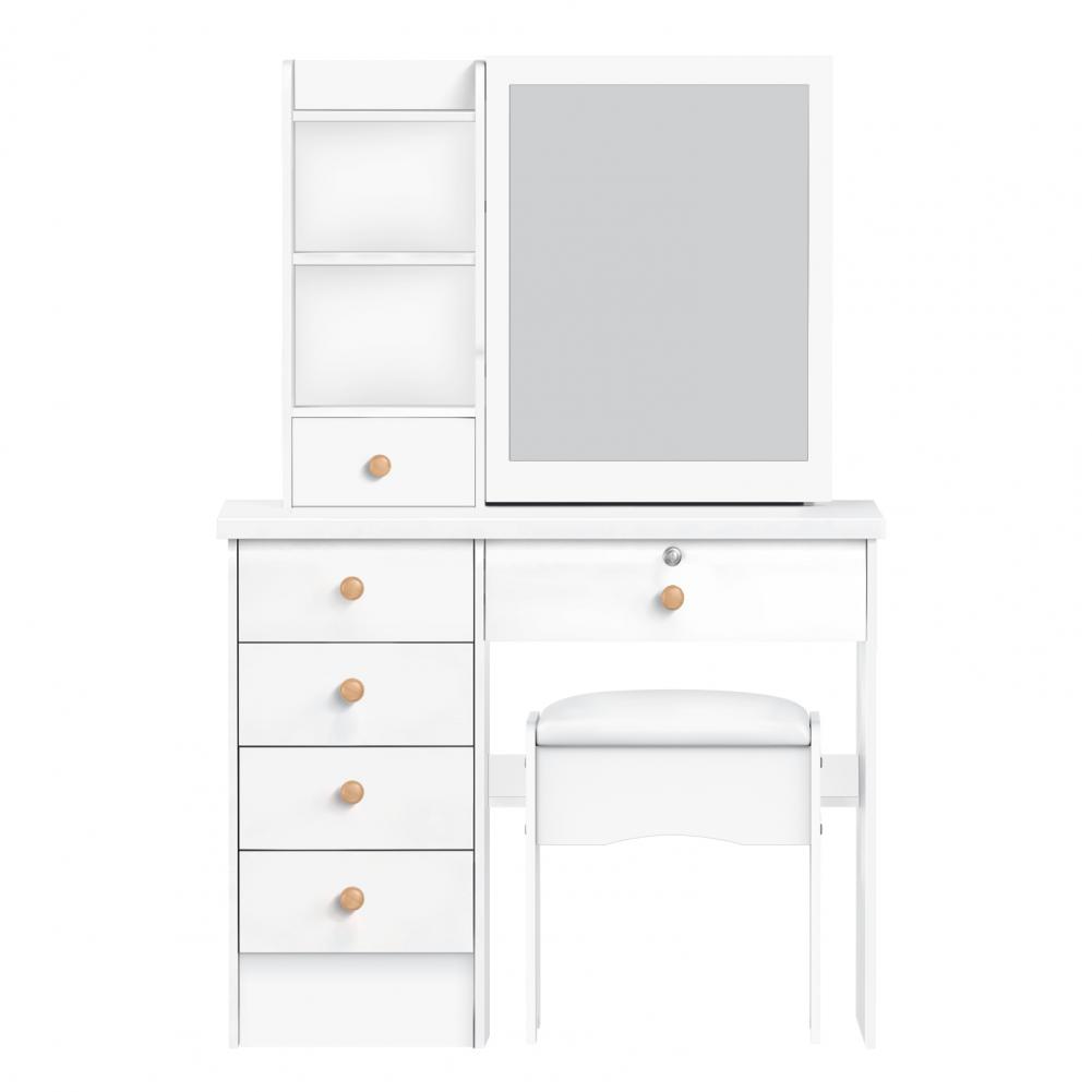 Drawer Dresser White - Makeup Vanities Vanity Desk with Sliding