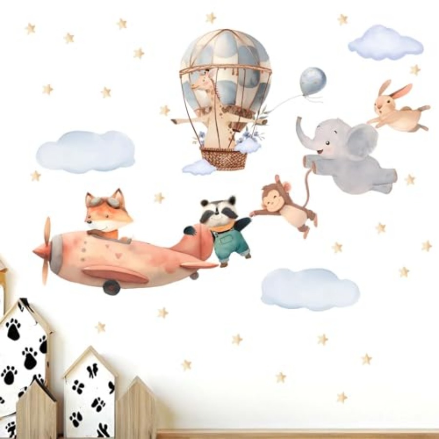 Baby Nursery Hot Air Balloon - Wall Stickers for Nursery: Baby Bedroom