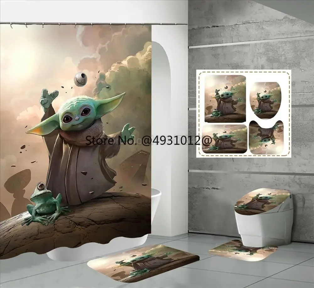 Baby Yoda Nursery Decor - Anime Yoda Baby Cute Shower Curtain
