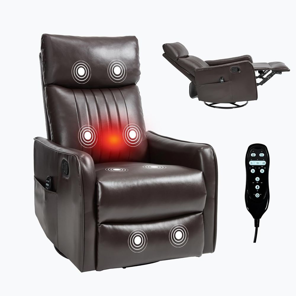Rocking Chair Nursery - Swivel Rocker Recliner Chair with Heat