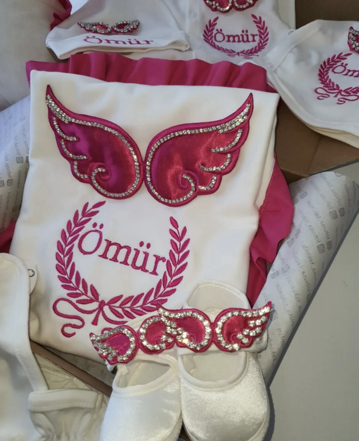 Baby Nursery Bedding Sets - Dollbling Hospital Exit 5pcs Embroidery Name
