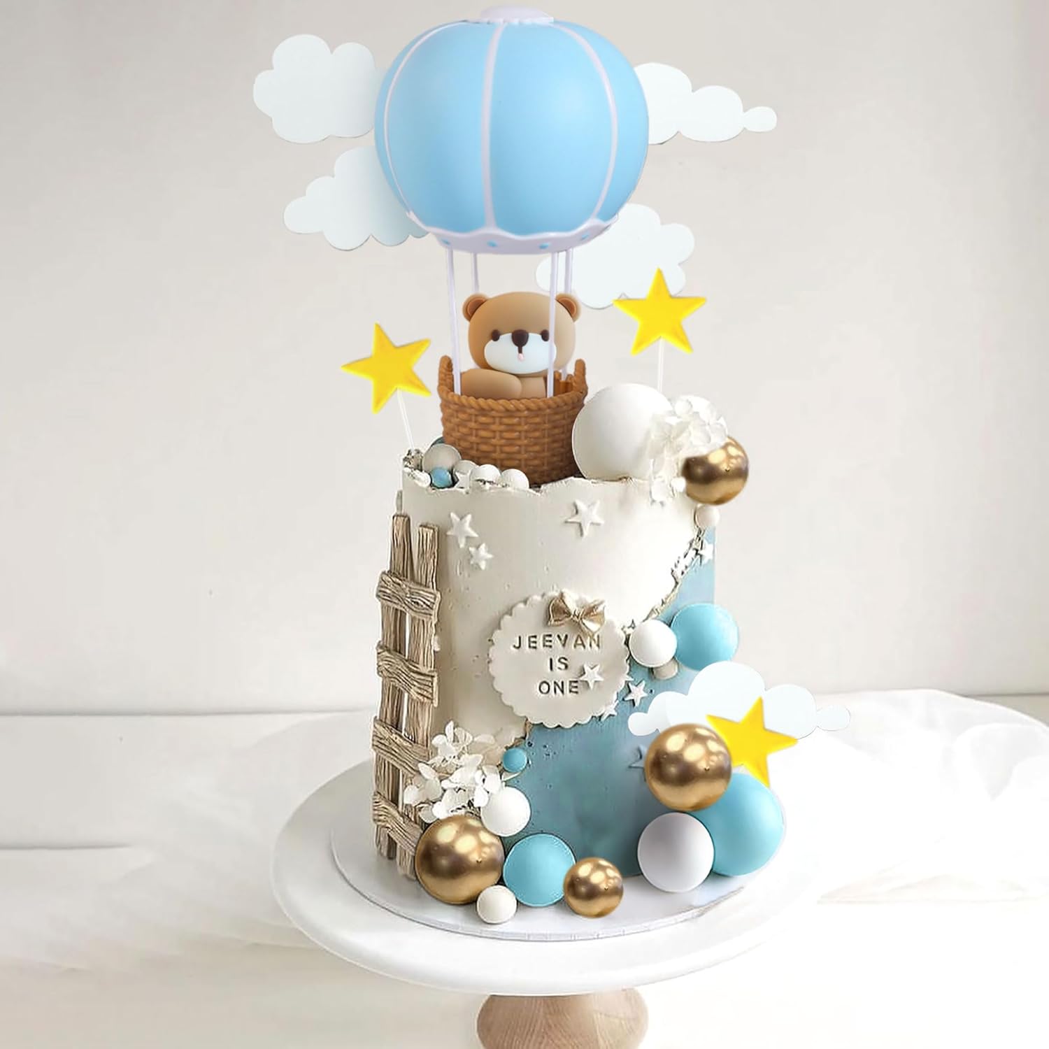 LaVenty Blue Pink Bear Cake De - đánh giá và giá Baby Nursery Hot Air Balloon