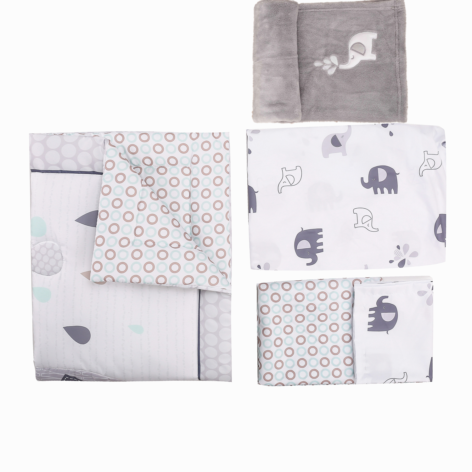 4Pcs Crib Bedding Set for Boys - đánh giá và giá Baby Nursery Bedding Sets