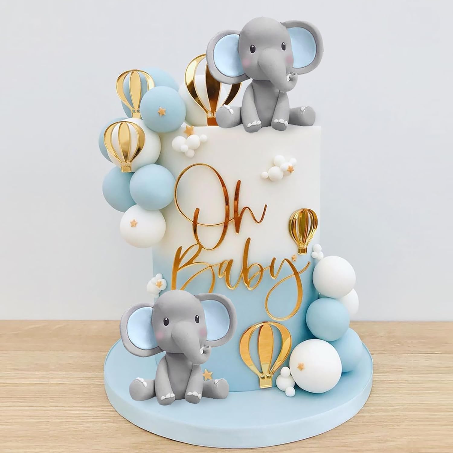 Elephant Cake Decoration Baby  - đánh giá và giá Baby Nursery Hot Air Balloon
