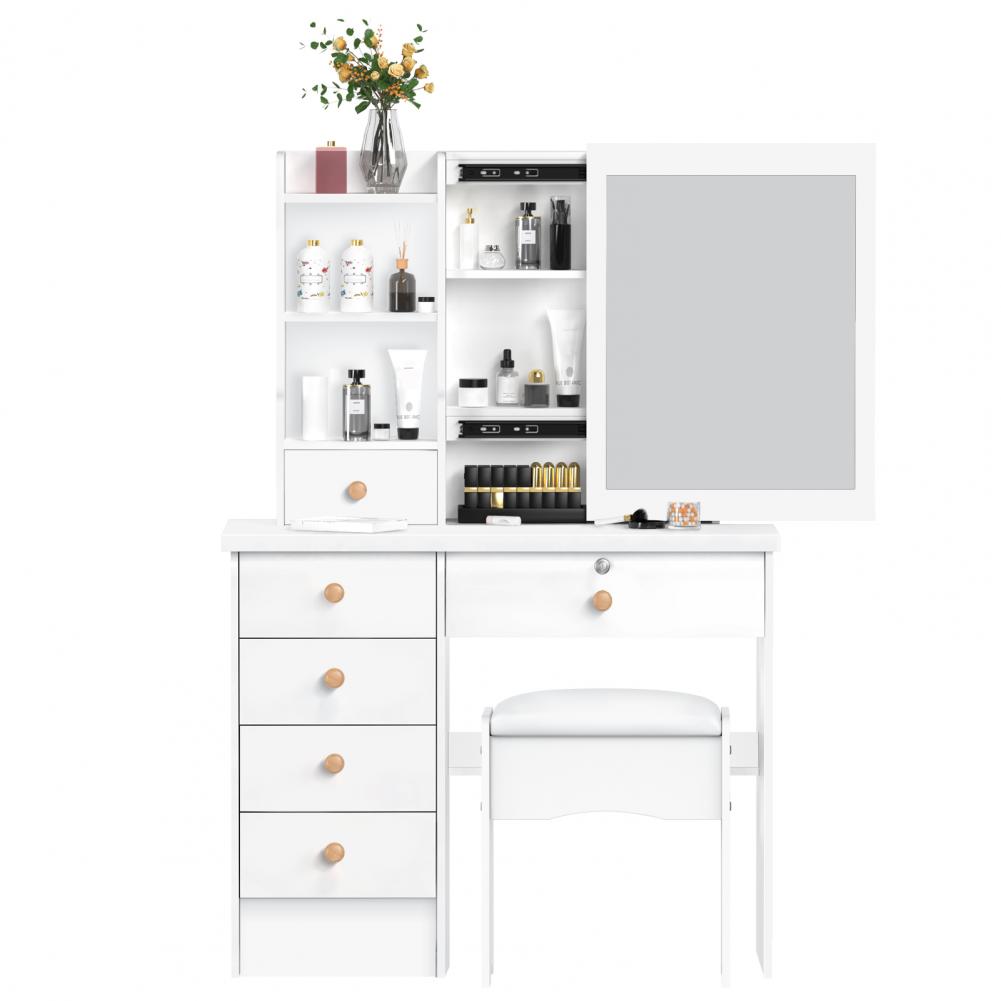Makeup Vanities Vanity Desk wi - đánh giá và giá Drawer Dresser White