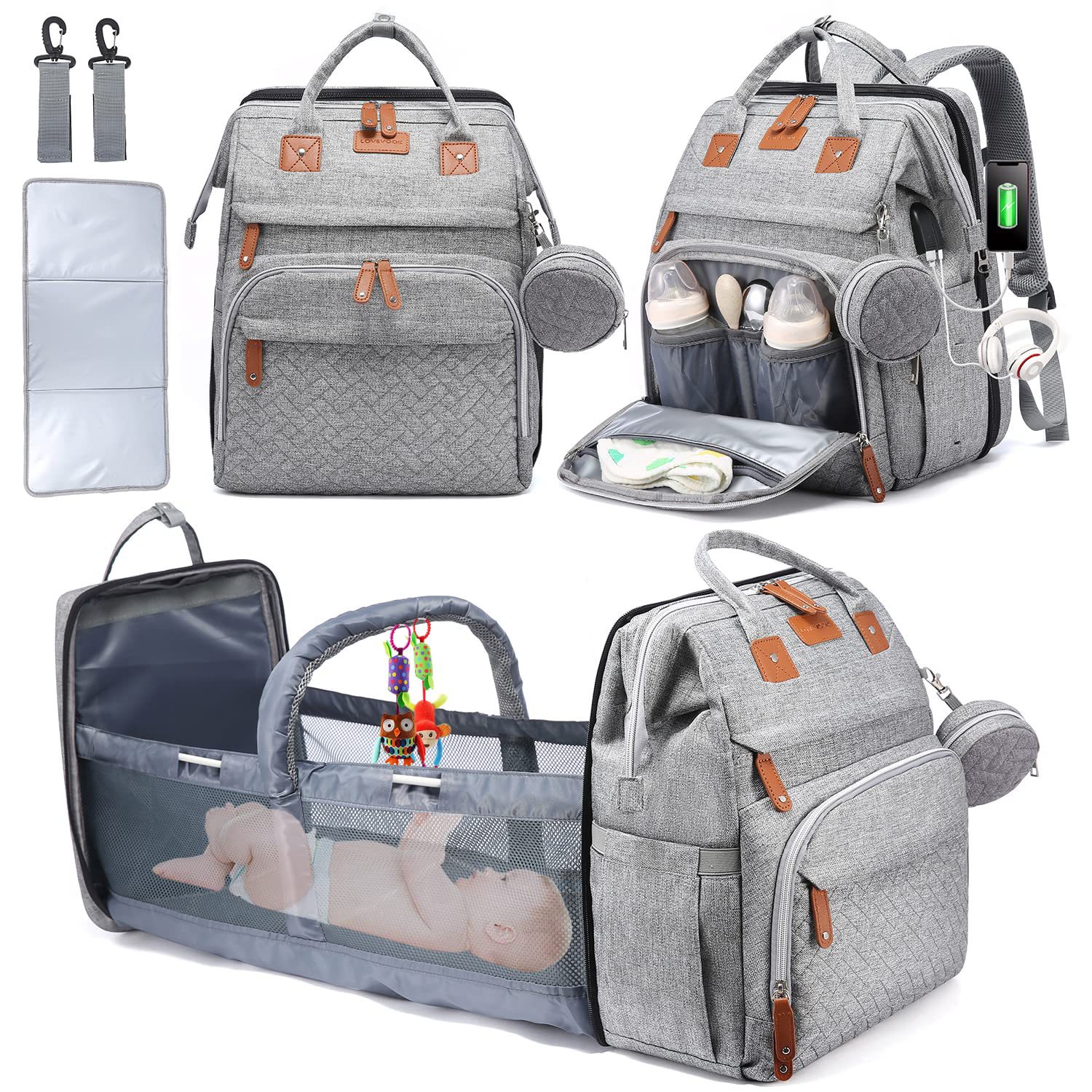 Multifunctional Baby Bag for M - đánh giá và giá Baby Nursery Backpack