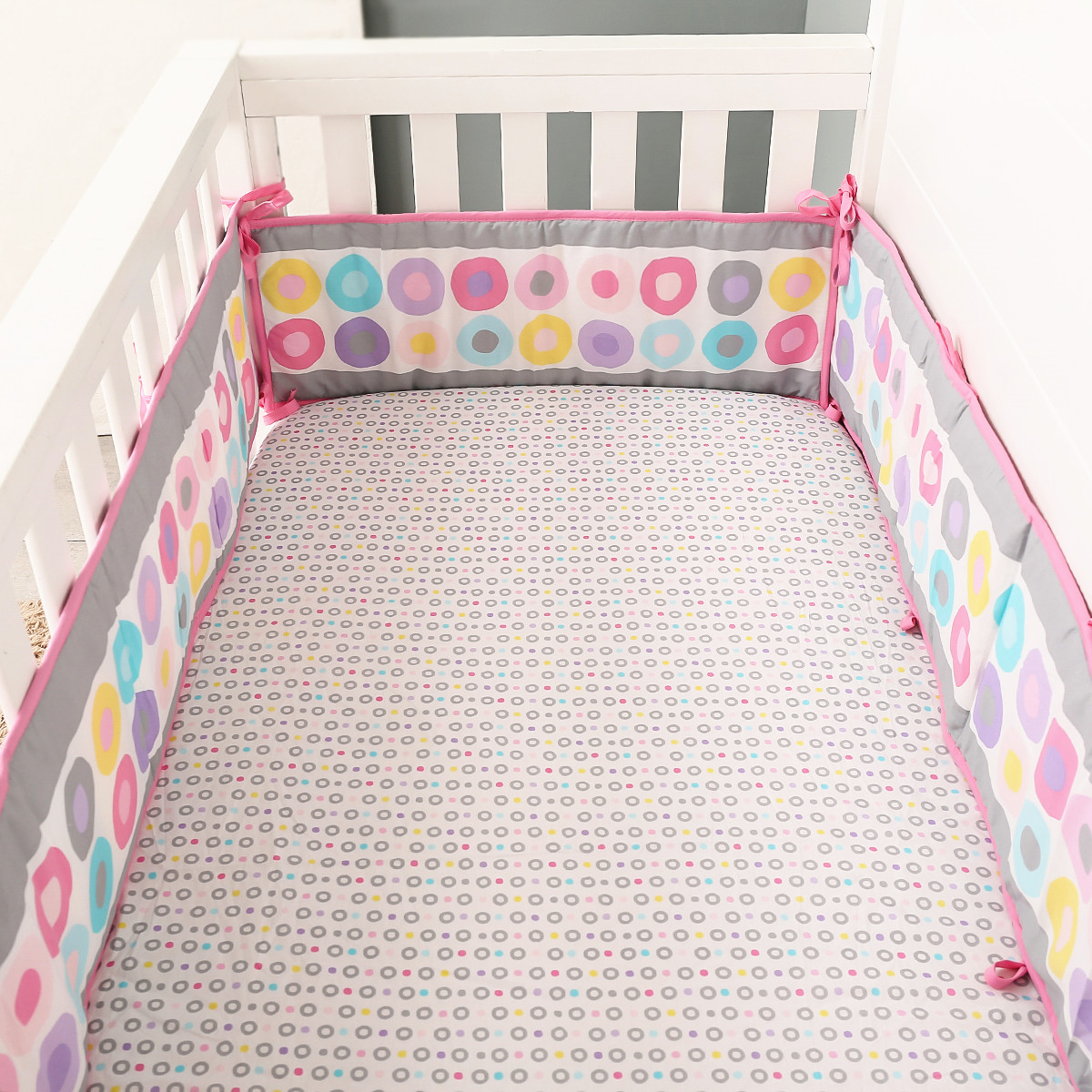 7Pcs Pink Baby Crib Bedding Se - đánh giá và giá Baby Nursery Bedding Sets
