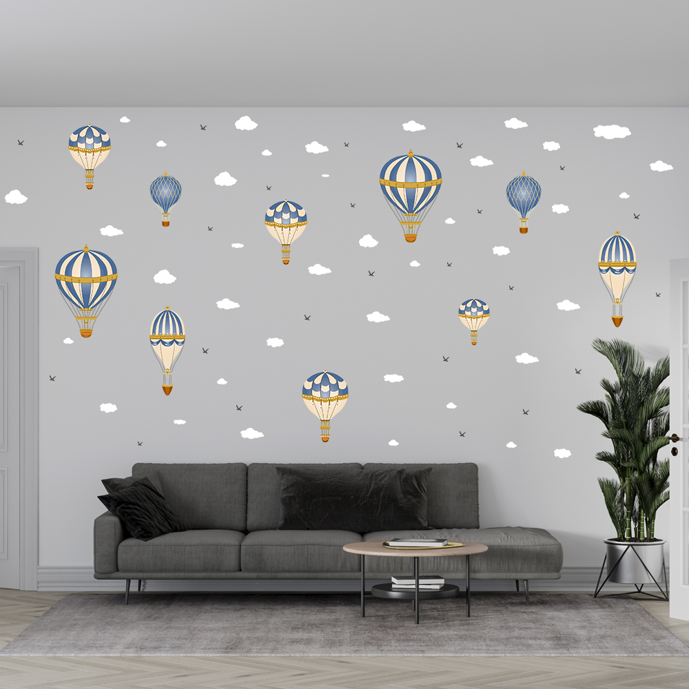 Cartoon Hot Air Balloon Clouds - đánh giá và giá Baby Nursery Hot Air Balloon