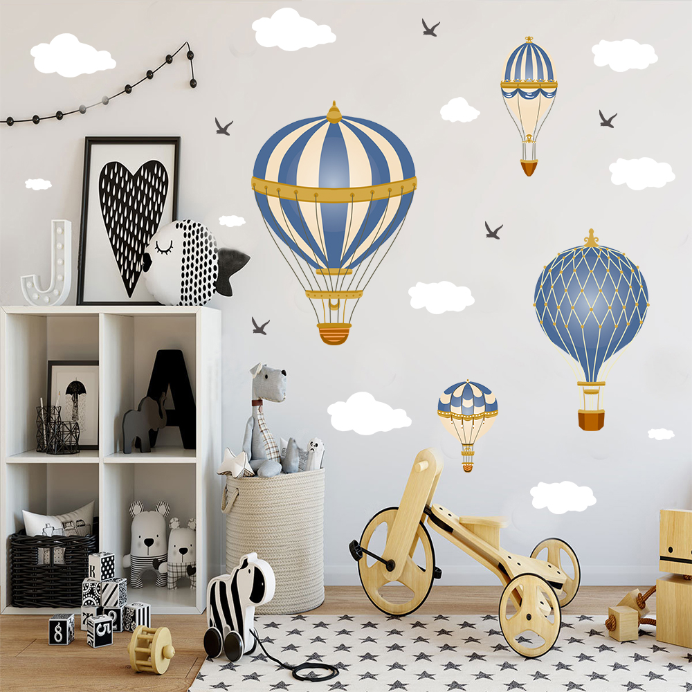 Cartoon Hot Air Balloon Clouds - đánh giá và giá Baby Nursery Hot Air Balloon