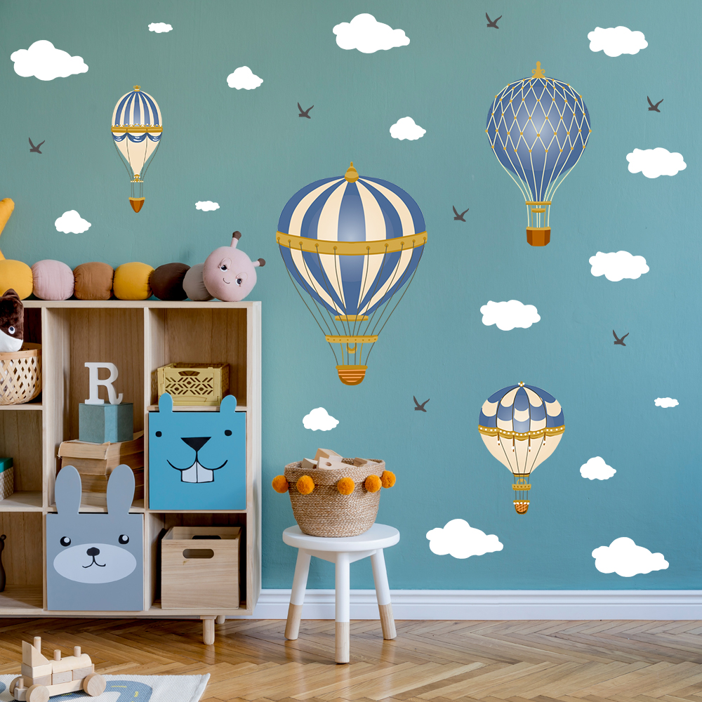 Cartoon Hot Air Balloon Clouds - đánh giá và giá Baby Nursery Hot Air Balloon