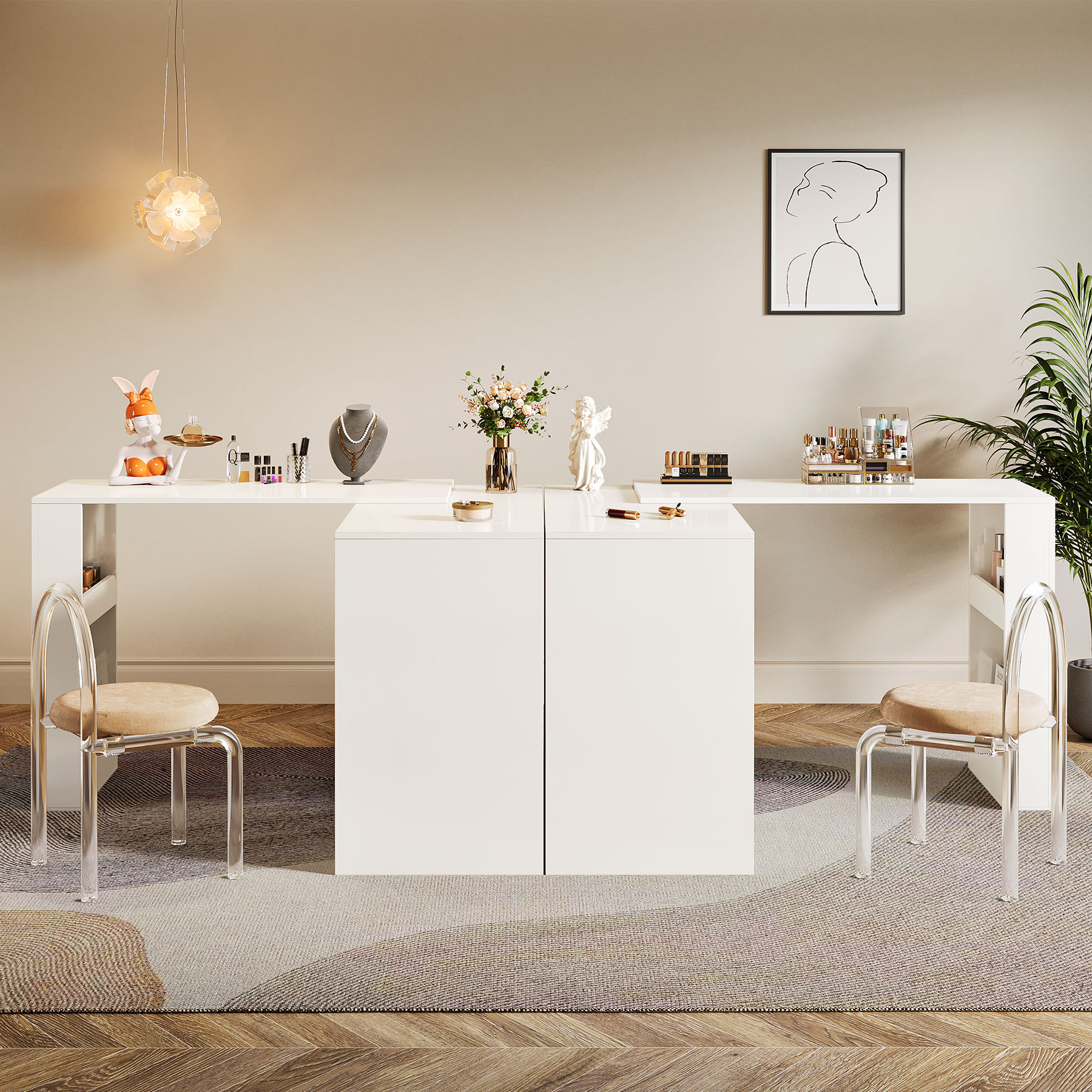 Modern 3-Drawer Vanity Dresser - đánh giá và giá Drawer Dresser White