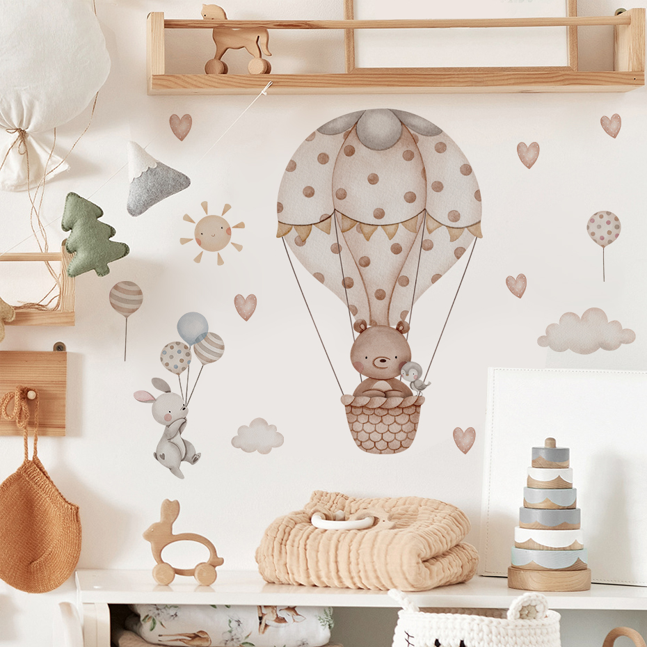Cartoon Hot Air Balloon Animal - đánh giá và giá Baby Nursery Hot Air Balloon