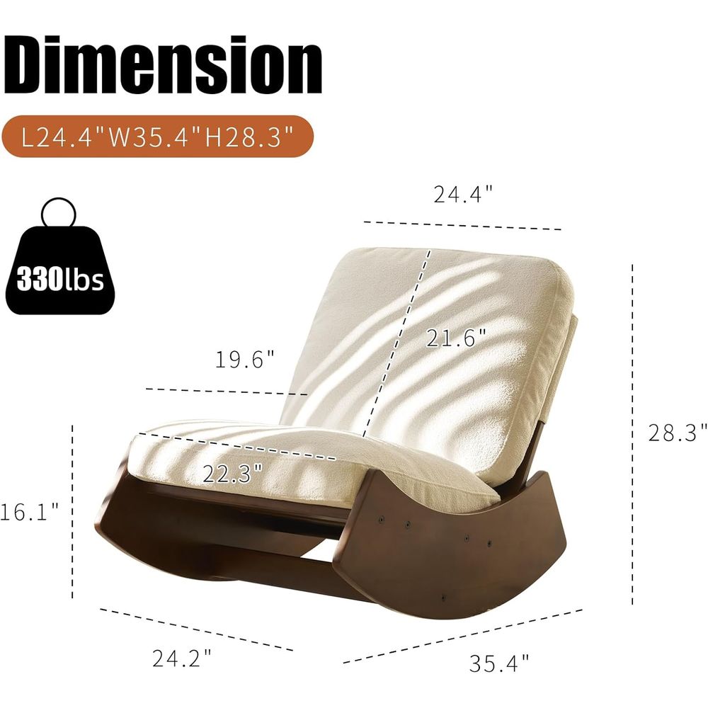 Tall Back Boucle Fabric Glider - đánh giá và giá Rocking Chair Nursery