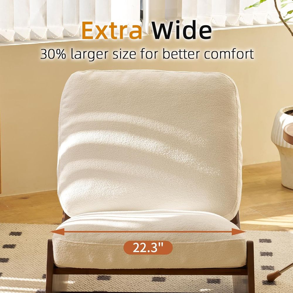 Tall Back Boucle Fabric Glider - đánh giá và giá Rocking Chair Nursery
