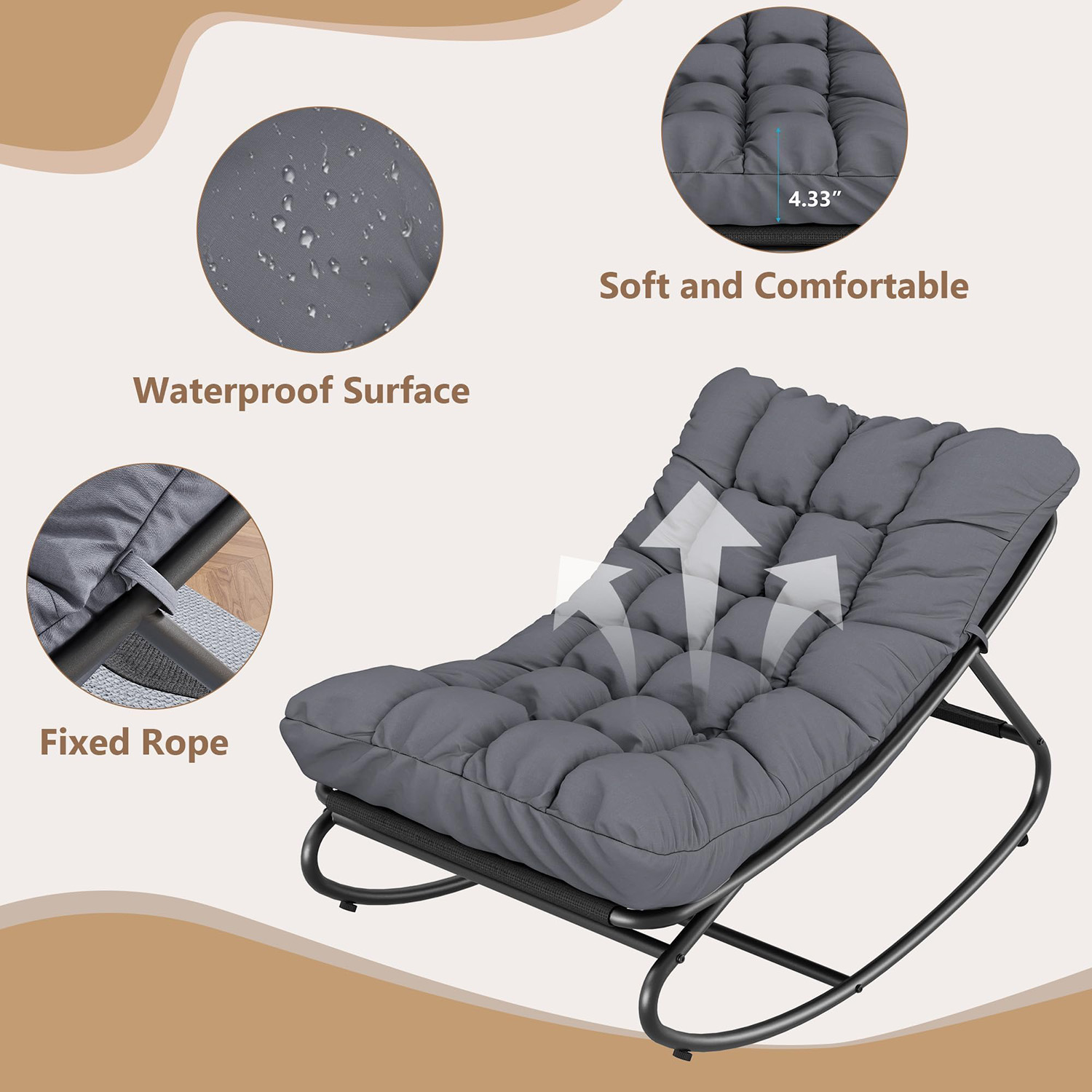 Rocking Papasan Chair For Adul - đánh giá và giá Rocking Chair Nursery