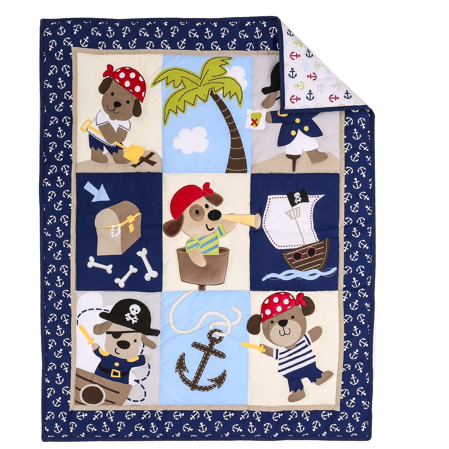 7Pcs Cartoon Baby Crib Bedding - đánh giá và giá Baby Nursery Bedding Sets