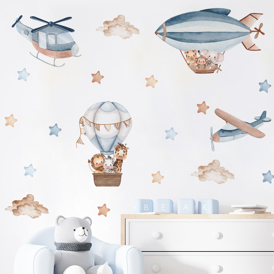 Watercolor Animals Hot Air Bal - đánh giá và giá Baby Nursery Hot Air Balloon