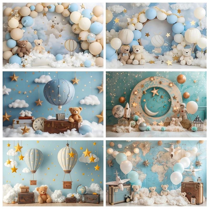 Hot Air Balloons Bear Baby Sho - đánh giá và giá Baby Nursery Hot Air Balloon