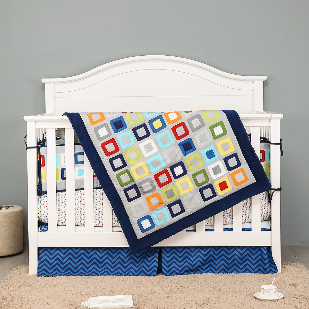 7Pcs Crib Bedding Set baby bed - đánh giá và giá Baby Nursery Bedding Sets