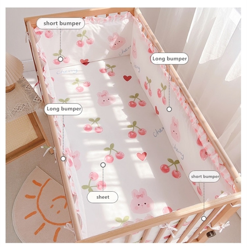 5Pcs Crib Bedding Set Girl Bab - đánh giá và giá Baby Nursery Bedding Sets