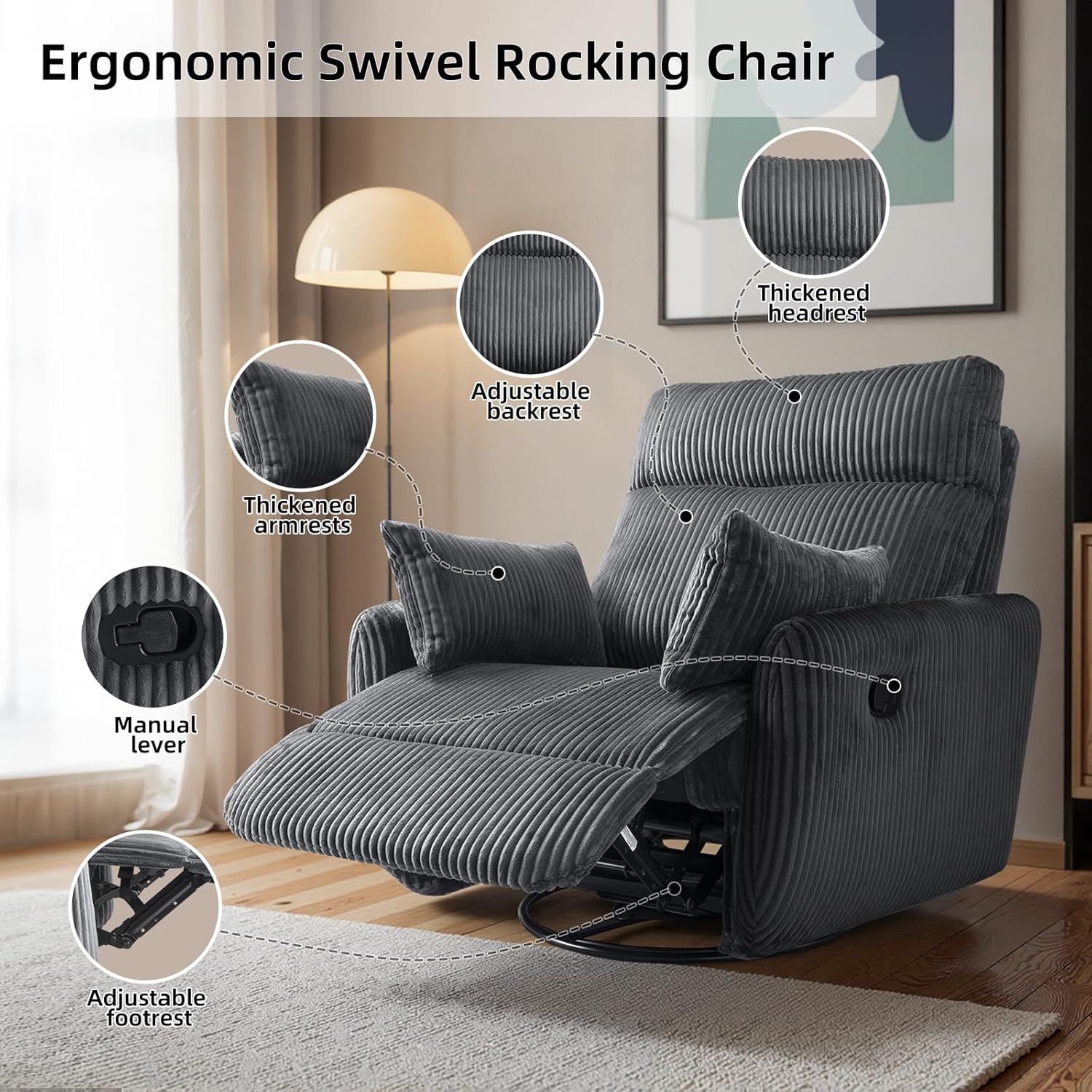 #Swivel Nursery Glider Recline - đánh giá và giá Rocking Chair Nursery