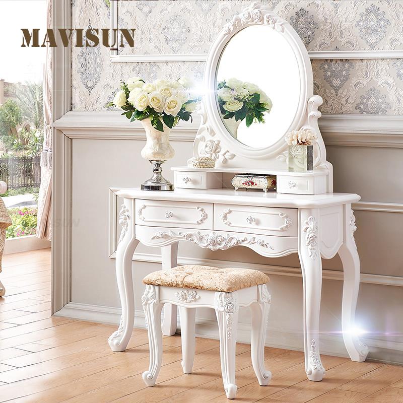 White European Dressing Table  - đánh giá và giá Drawer Dresser White