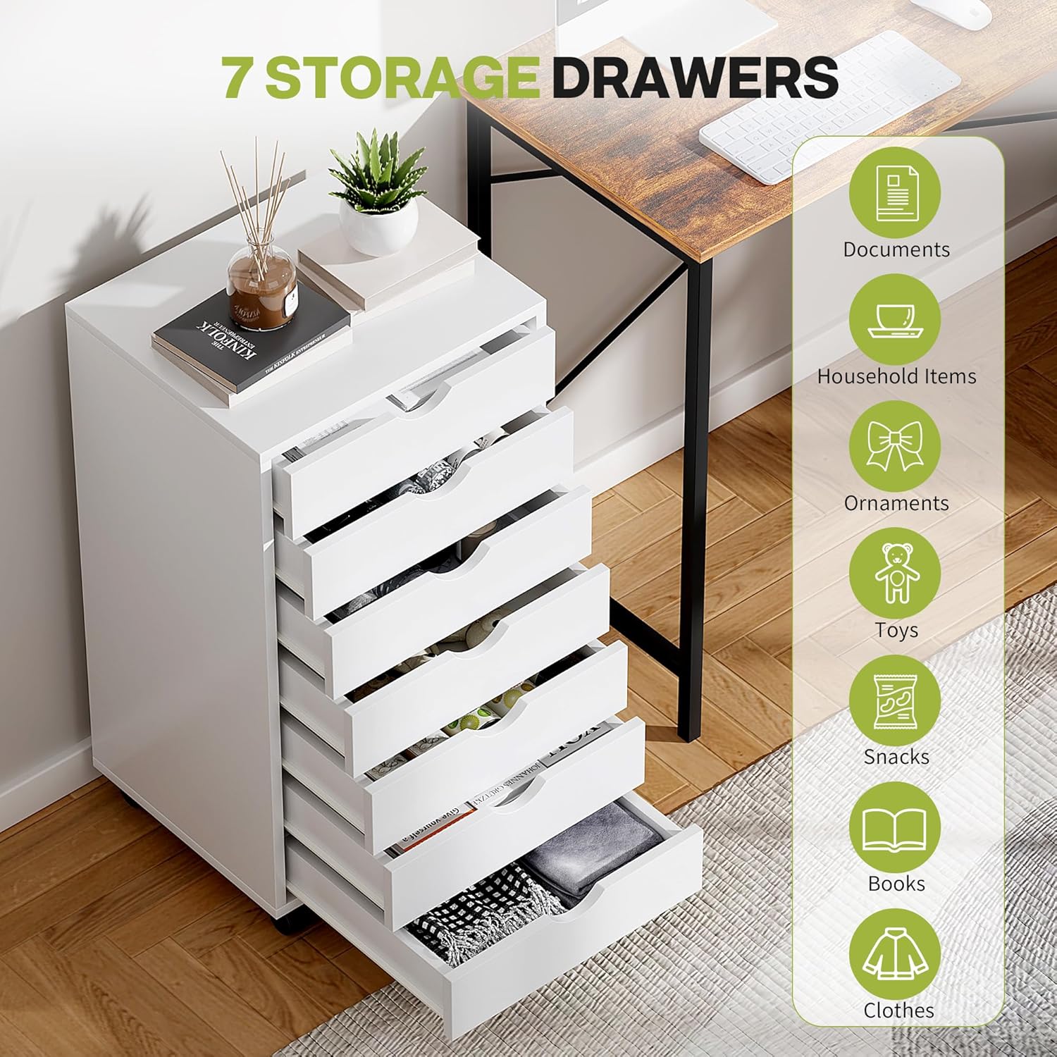 Corner Dresser 7 Drawer Storag - đánh giá và giá Drawer Dresser White