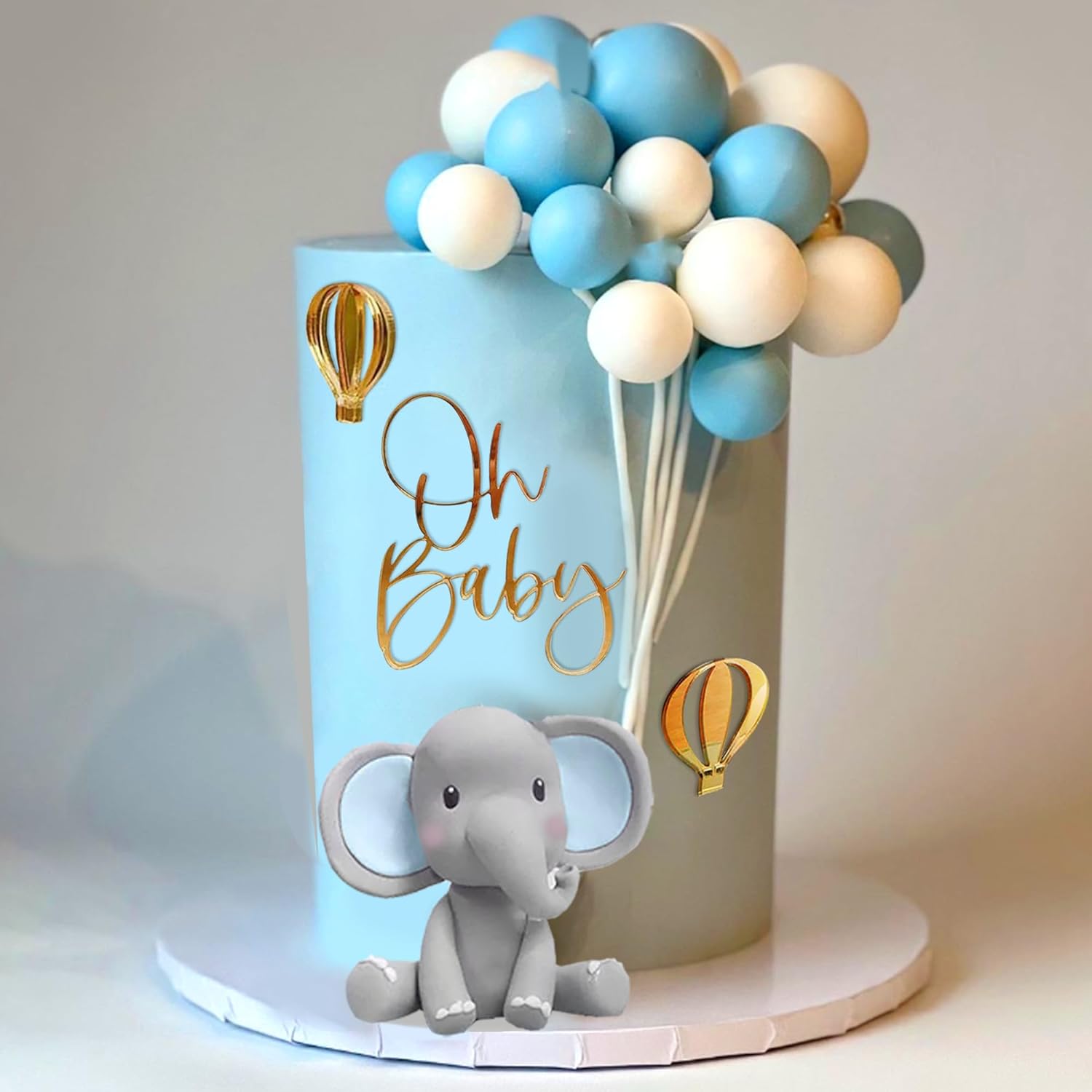 Elephant Cake Decoration with  - đánh giá và giá Baby Nursery Hot Air Balloon